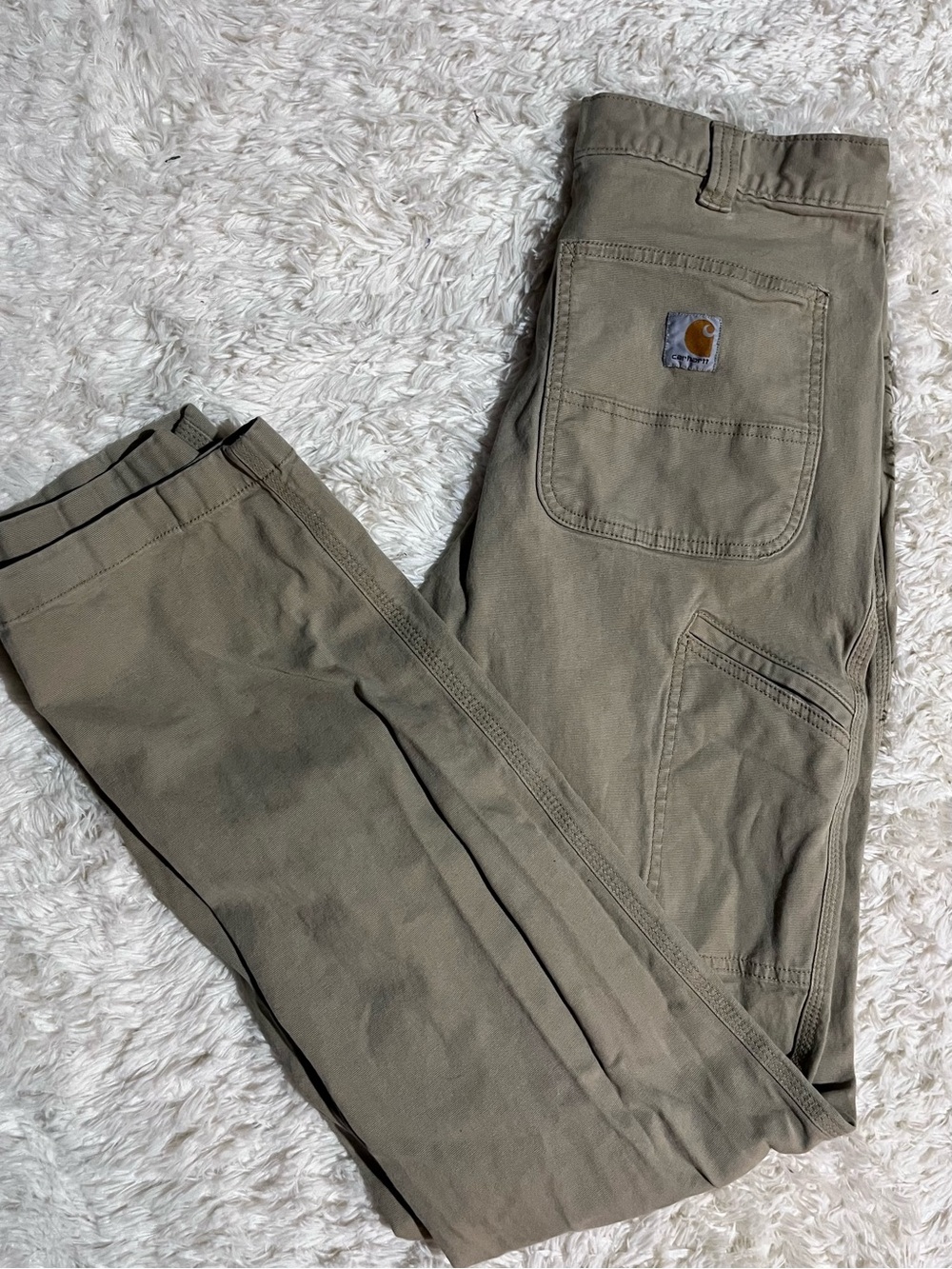 Carhartt Men’s Tan Work Pants - Durable Utility Trousers